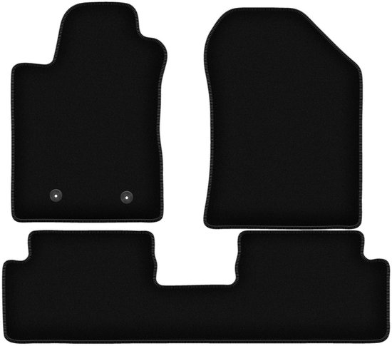 Tapis de sol en velours noir BASIC pour minifourgonnette Toyota Corolla Verso II (2004-2009)