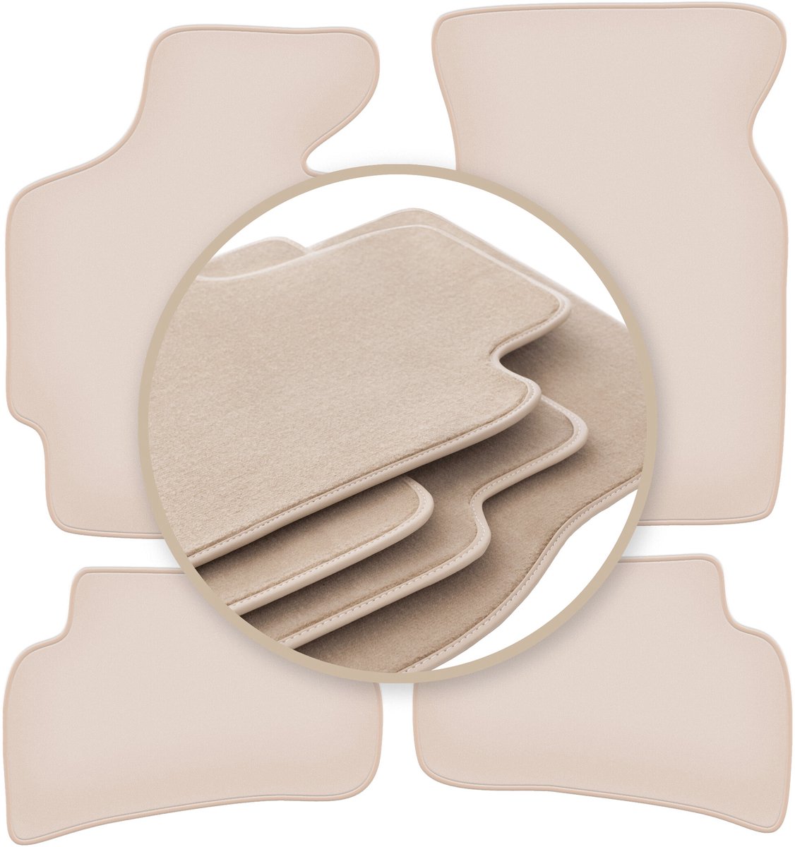 PREMIUM beige matten voor: Ford Probe MK1 coupé 1988-1992