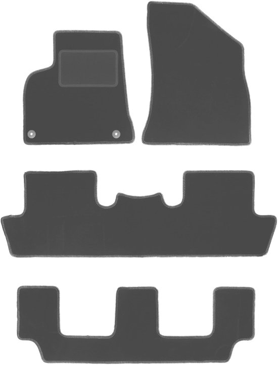Tapis de sol graphite pour Peugeot 5008 I 7 places (2009-2017)