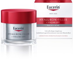 Eucerin Hyaluron-Filler + Volume-Lift Anti-Age Nachtcrème voor Vrouwen - Anti-Rimpel Crème voor Droge Huid - Hyaluronzuur - Anti-Aging Skincare - 50 ml