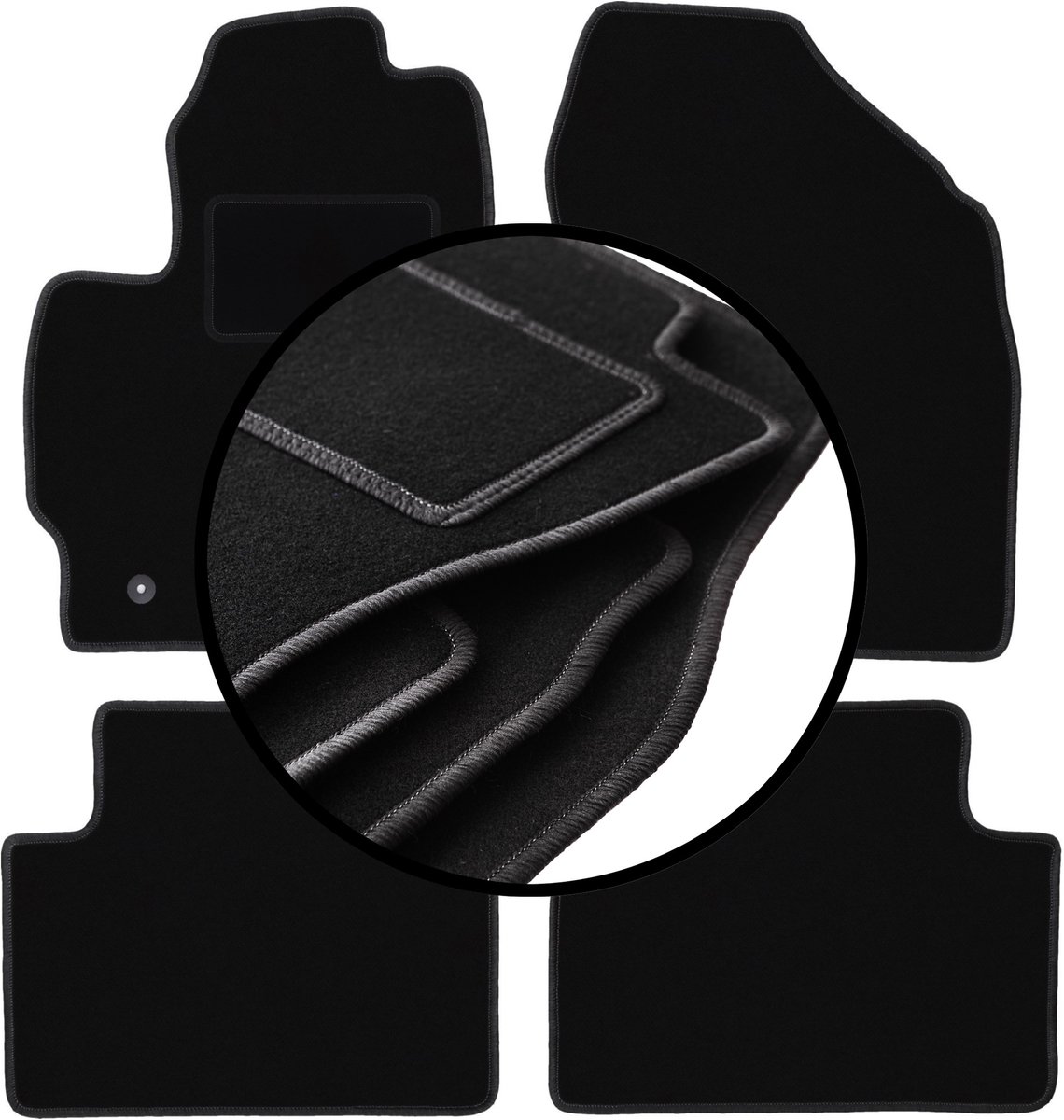 Complete set veloursmatten voor: Toyota Corolla E14 / E15 sedan (2007-2012)