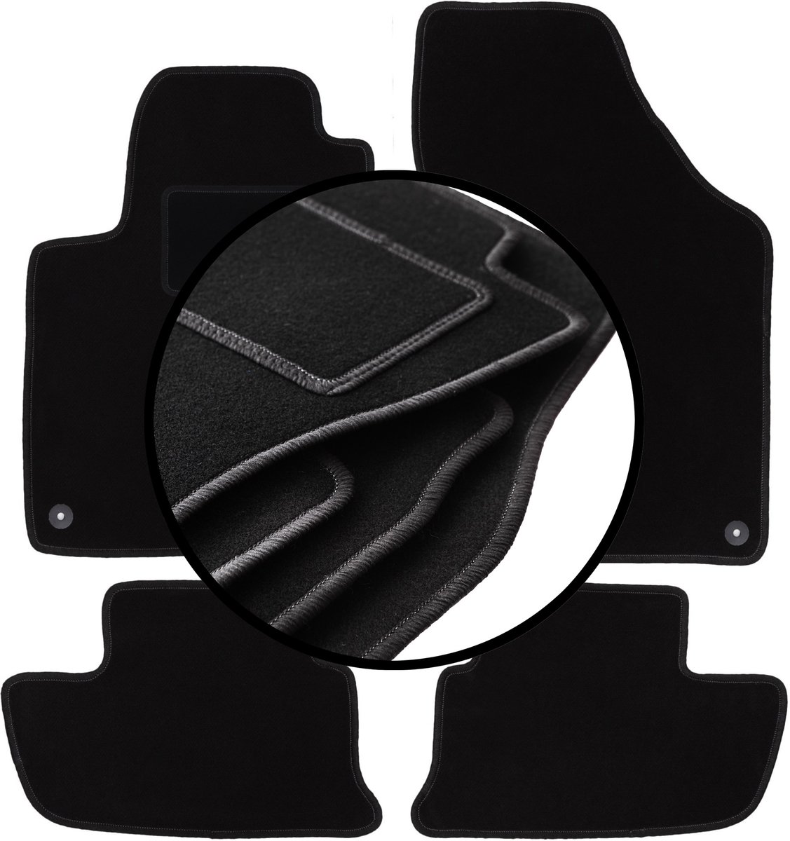 Sport velours vloermatten set voor Peugeot RCZ (2010-2015) - 2-delig - precies passend Sport velours vloermatten set voor Peugeot RCZ (2010-2015) - 2-delig - precies passend