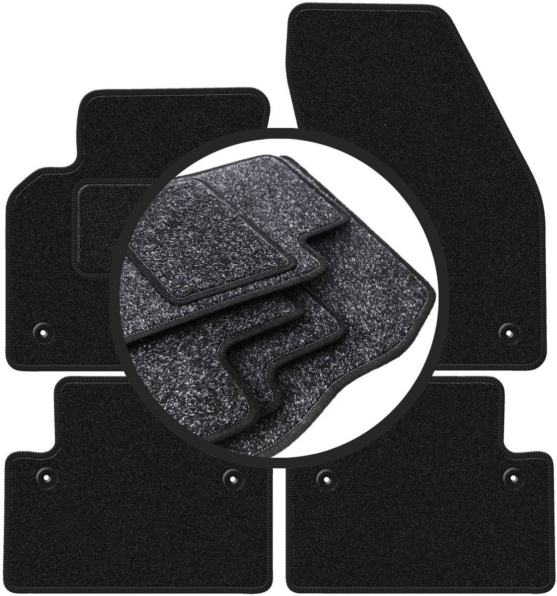 Rubber automatten voor Volvo V50 2004 - 2012 | Perfecte pasvorm