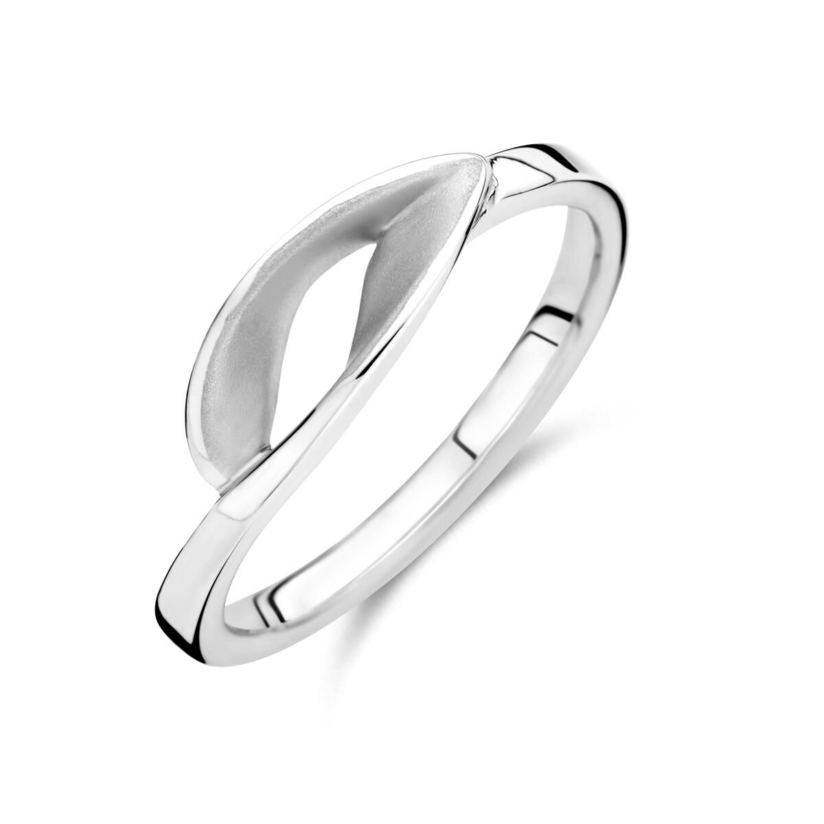 Zilveren Gerhodineerde Ring Poli/Mat 1340839