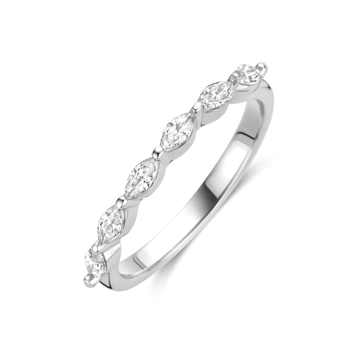 Zilveren Gerhodineerde Ring Zirkonia 1341510