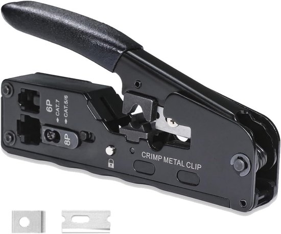 ZoeRax [Cat5 Cat6 Cat7 Pass Through Crimper] For RJ45 RJ12 RJ11 Network Connectors Modular Plugs Ethernet Cables EZ Crimp Tool - View #8