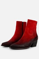 Lazamani Bottes de cow-boy Cuir rouge - Femme - Taille 37