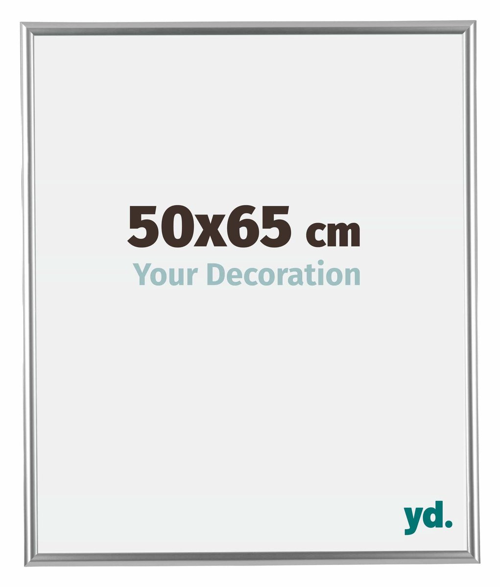 yd. Your Decoration - Fotolijst 50x65 cm - Kunststof - Zilver - Bordeaux