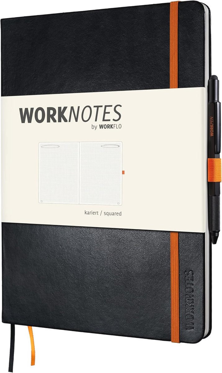 Creatief Notitieboek A4 - 192 Pagina's, Geperforeerd, Hardcover, Zwart