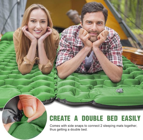 Ultralichte zelfopblazende campingmat - Waterdicht en extra dik slaapmatras voor buiten kamperen, wandelen en backpacken van Merkloos — afbeelding 3