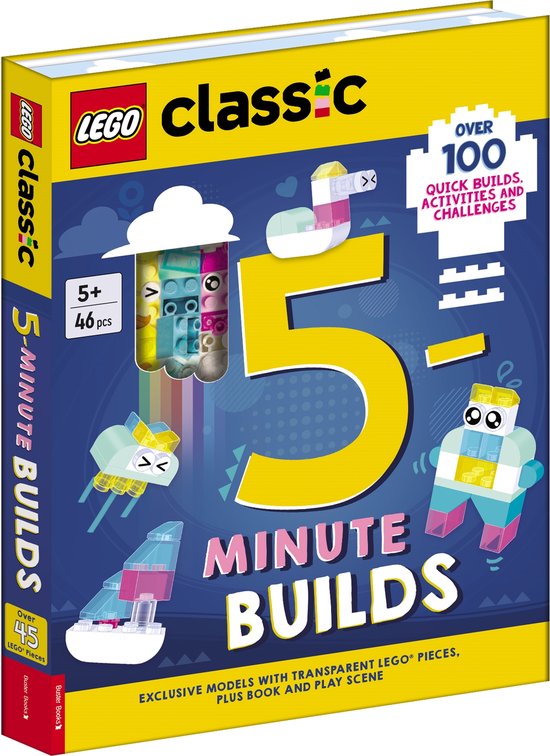 LEGO® 5-Minute Builds Activity Box- LEGO® Classic: 5-Minute Builds (with clear LEGO pieces, fold-out play scene and over 100 activities and challenges)
