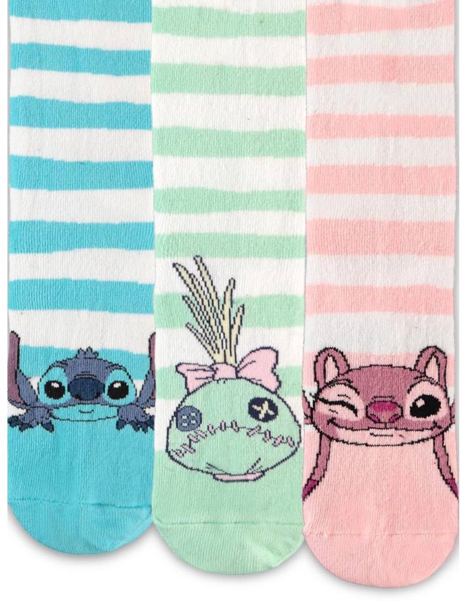 Disney Lilo & Stitch - Stitch, Angel & Scrump Sokken - 35/38 - Multicolours