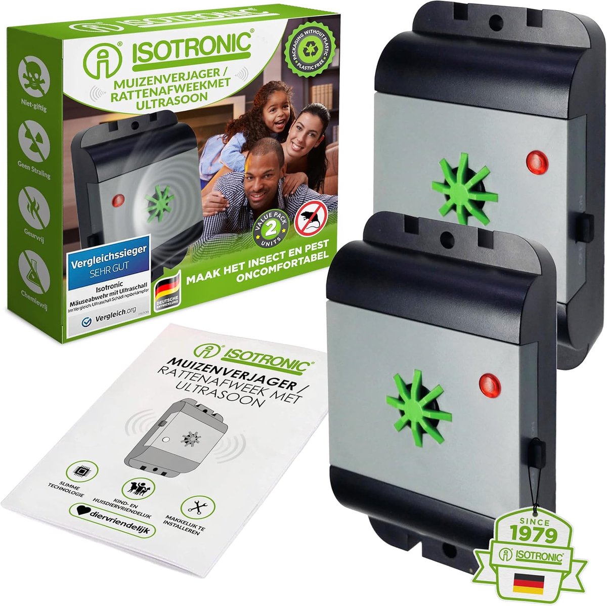 Ultrasound Mouse and Rat Repellent for Home and Garden - Effective Pest Control