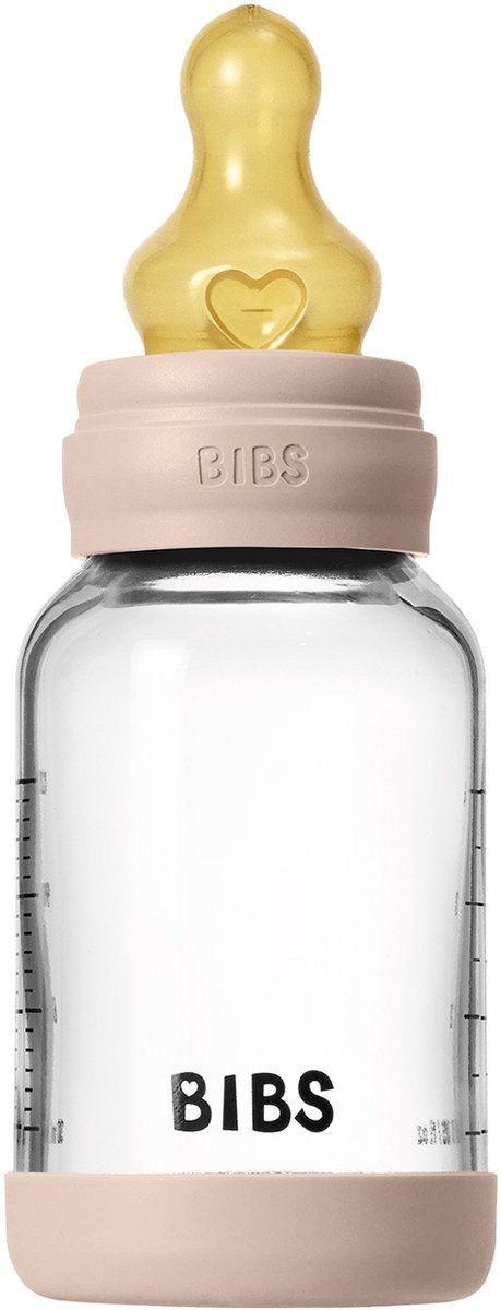 BIBS Fles - Slow Flow - 120 ml - Glas/Latex - Blush van Merkloos — afbeelding 3