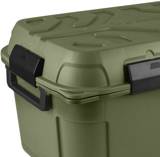 Sunware - Boîte de rangement étanche Q-line 130L vert noir -