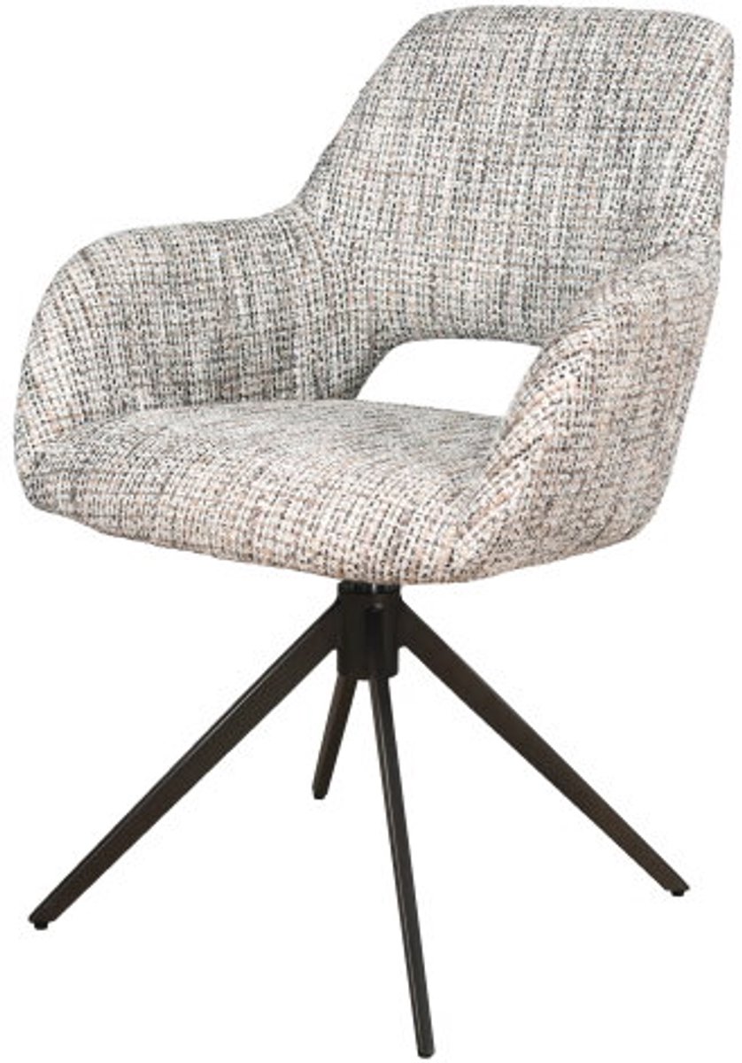 Eetkamerstoel Paris poot Moon draaibaar zwart - Be Trendy nature 01