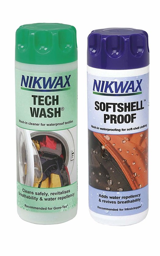 Nikwax Tech Wash & Softshell Proof, reiniging en impregneer voor softshell 300ml