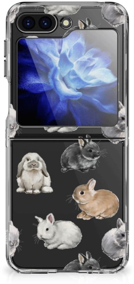 TPU Hoesje voor Samsung Galaxy Z Flip 6 Konijntjes