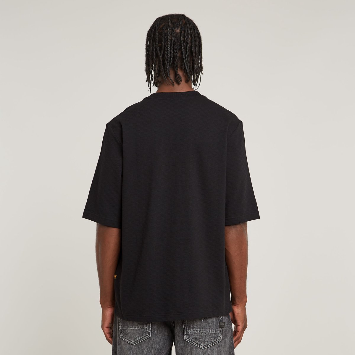 G-Star Checquard tweeter 12 sl Heren T-shirts Zwart