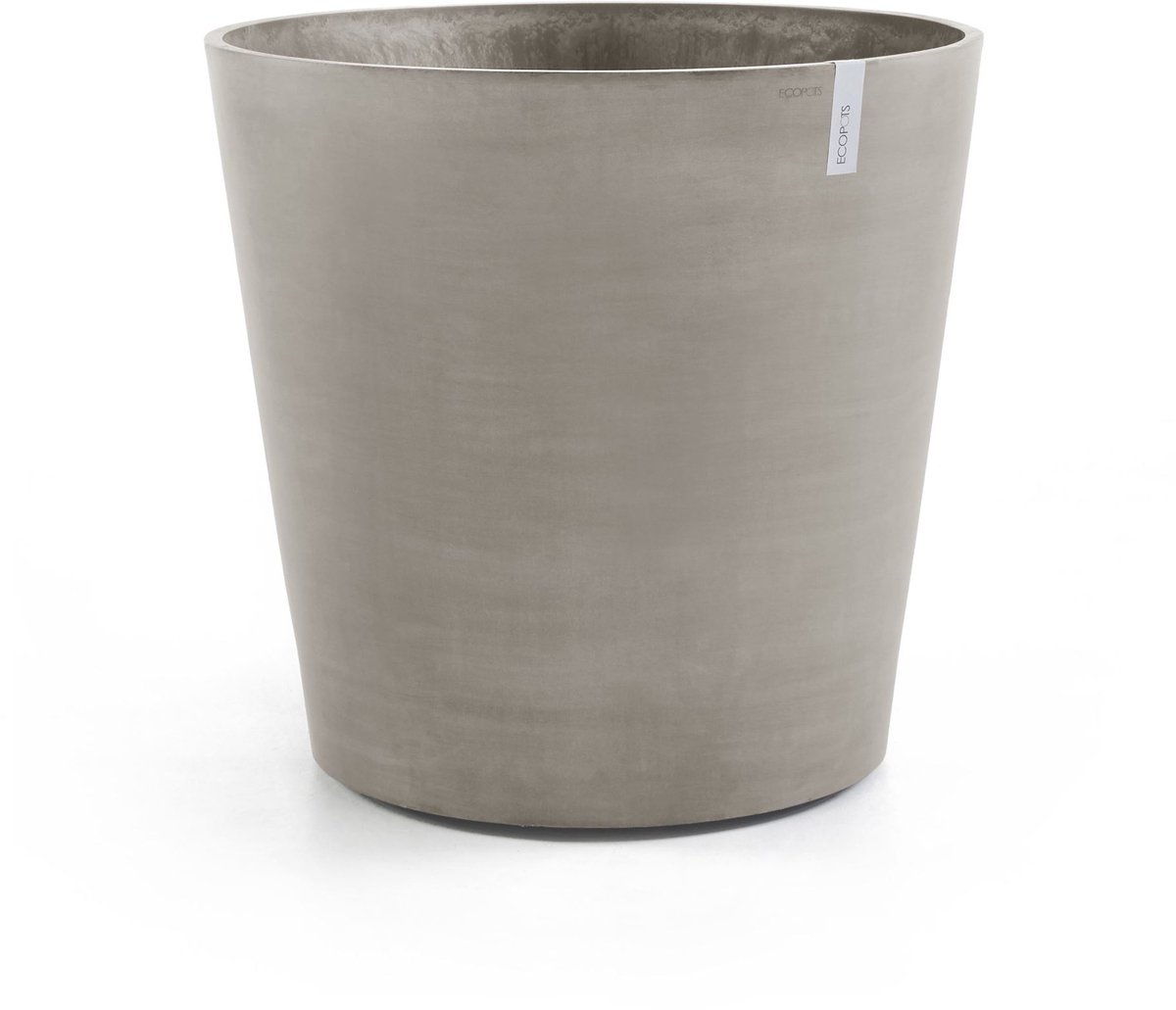 Ecopots Amsterdam Wheels 80 - Taupe - Ø80 x H74,2 cm - Ronde taupe bloempot op wielen