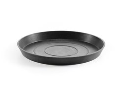 Ecopots Saucer Round - Dark Grey - Ø21 x H2,5 cm - Ronde donkergrijze onderschotel met waterreservoir