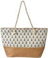 Clayre & Eef Strandtas 55x36 cm Wit Synthetisch
