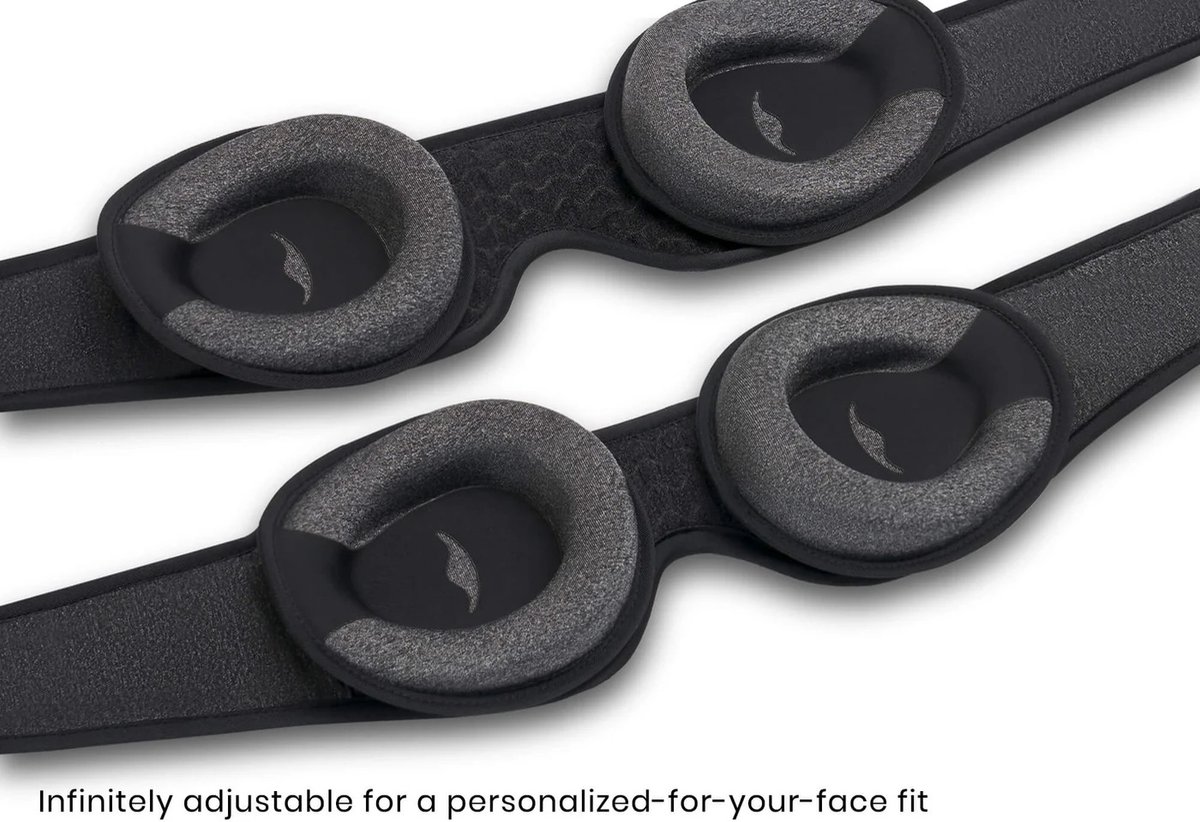 Manta Sleep Mask PRO - 100% verduisterend slaapmasker voor zijslapers - Carbon Black Limited Edition - ademend en comfortabel voor slapen/reizen/dutjes/ploegendienst. Ventilerend & ultrazacht. — afbeelding 16
