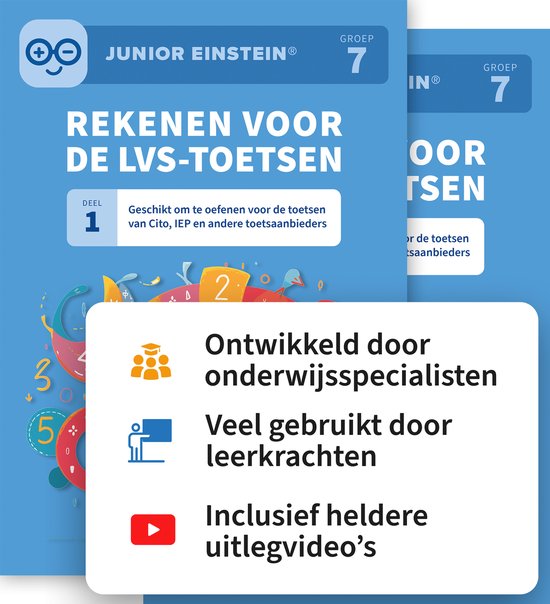 Rekenen voor de LVS-toetsen 1 en 2 Groep 7 - cover