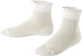 FALKE Romantic Net fijn elegant katoen sokken kinderen wit - maat 35-38