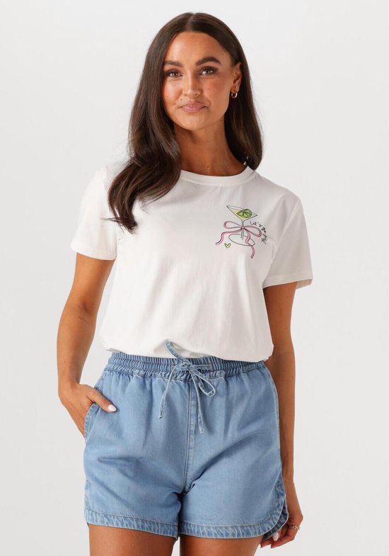 T-shirt Ydence Let's Go Girls T-shirts & T-shirts Femme - T-shirt - Wit - Taille XS