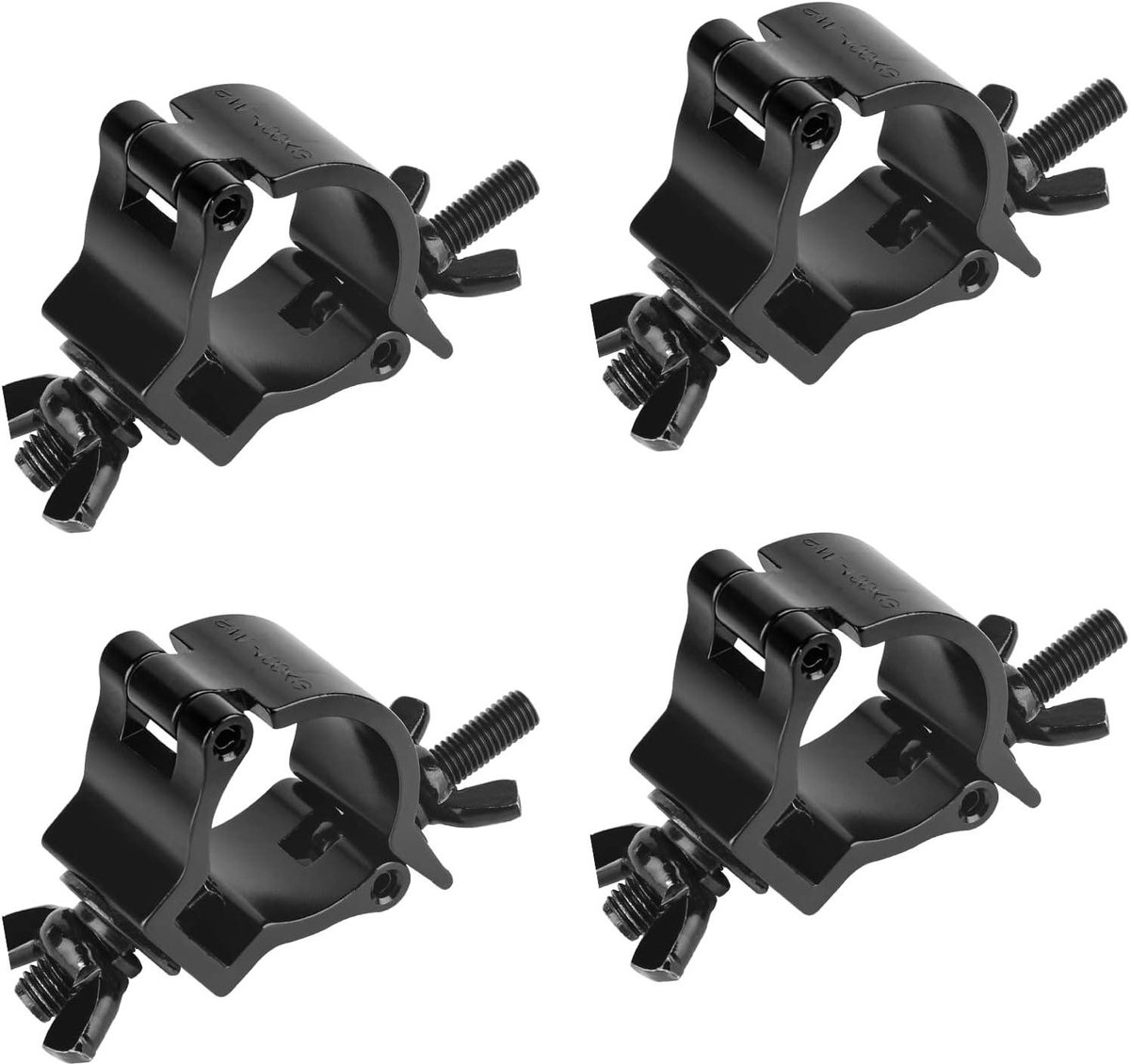 Podiumverlichtingsklem 4 dwarsklemmen 40 mm - Accessoires voor bewegende podiumverlichting en koplampen met 100 kg laadcapaciteit (zwart)