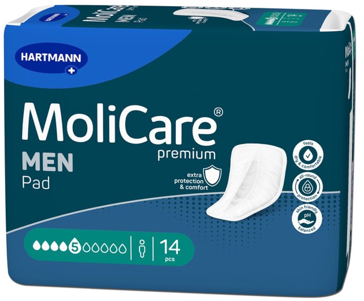 Hartmann Molicare Premium Men Pads 5 druppels - 24 pakken van 14 stuks