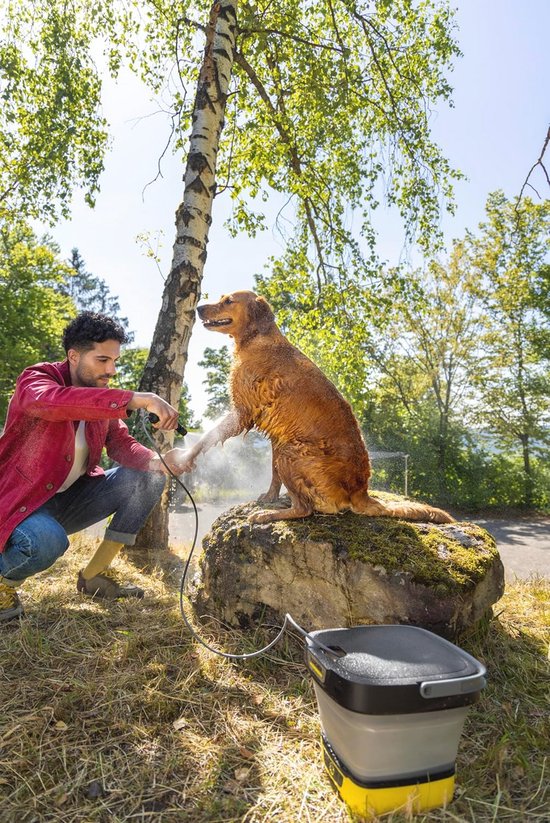 Mobiele outdoor cleaner met opvouwbare watertank en lithium-ion batterij — afbeelding 5