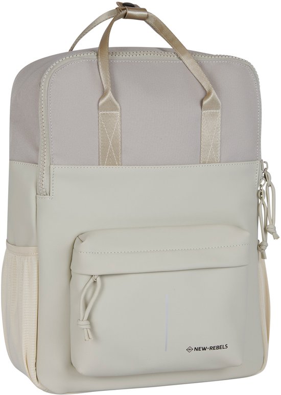New Rebels Bruce Chicago Beige 17L Rugzak Waterafstotend Laptop 14