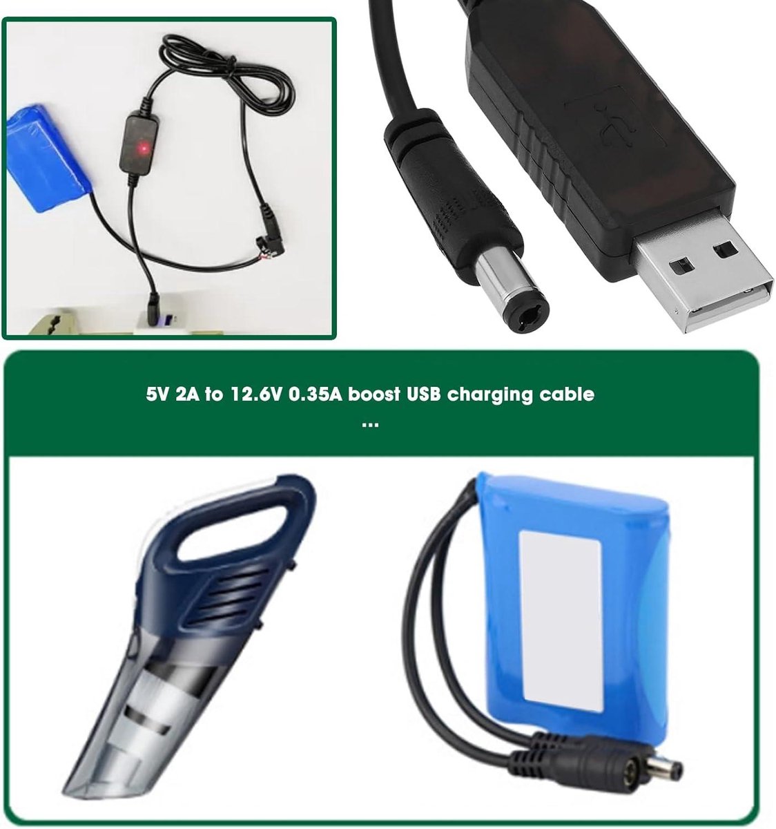 USB naar 12.6V Boost Oplaadkabel voor Stoov Lithium Batterij Pack - 1m — cadeau in Cadeau-ideeën - foto 5