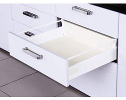 SOTECH Lasysteem SO-BOX Wit Hoogte: 199 mm met Zijmontage Stang Diepte: 400 mm Lade stressbestendig tot 40 Kg Soft-Close