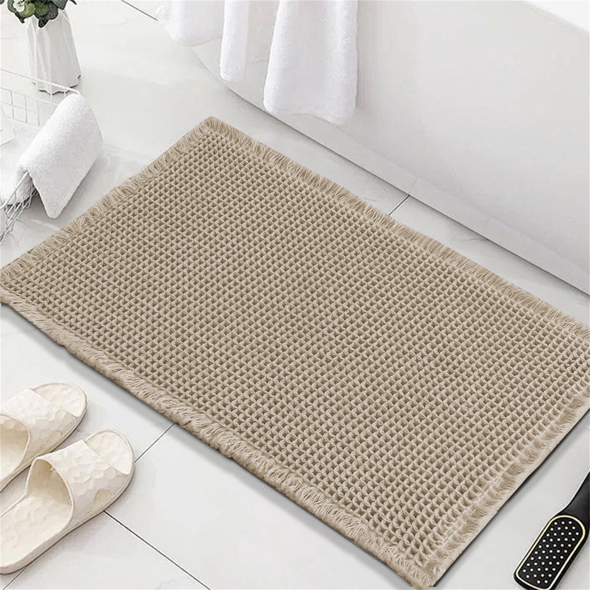 Ibenzoa® Zachte en Absorberende Badmat van Microvezel - 43 x 60 cm Bruin