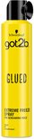 Gele spuitbus Got2b "GLUED EXTREME FREEZE SPRAY" voor "SCREAMING HOLD".
