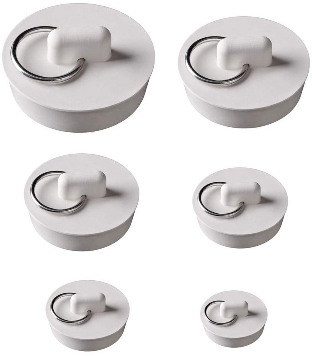 Ibenzoa® Veerkrachtige Rubberen Afvoerstop – Uitgebreide Set van 6 Stuks voor Diverse Toepassingen