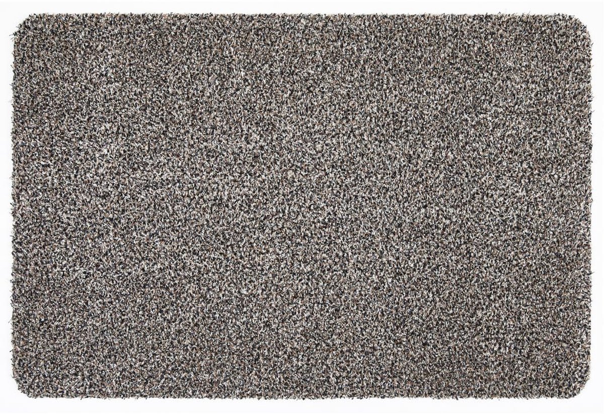 Ibenzoa Katoenen Schoonloopmat - Antraciet 50x80 cm & 40x60 cm - Voor Elke Ruimte graniet