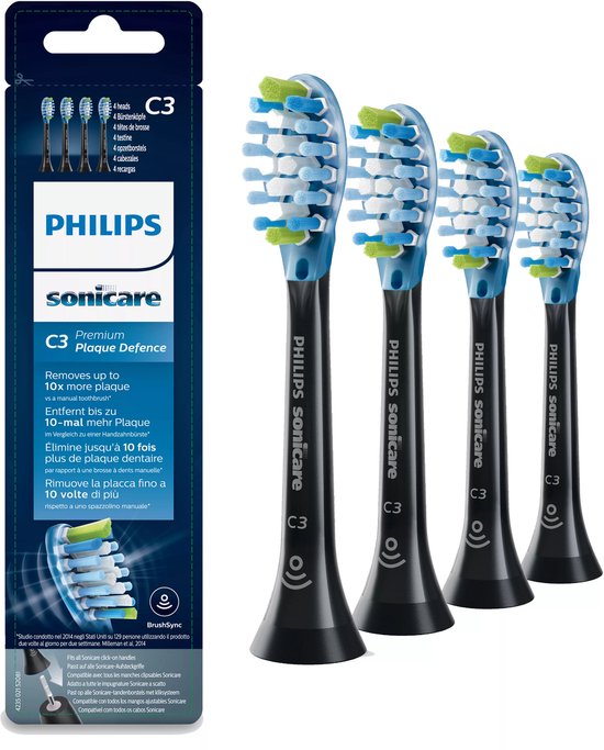 Philips Sonicare C3 Premium Plaque Defense - Opzetborstel - 4 stuks - HX9044/33