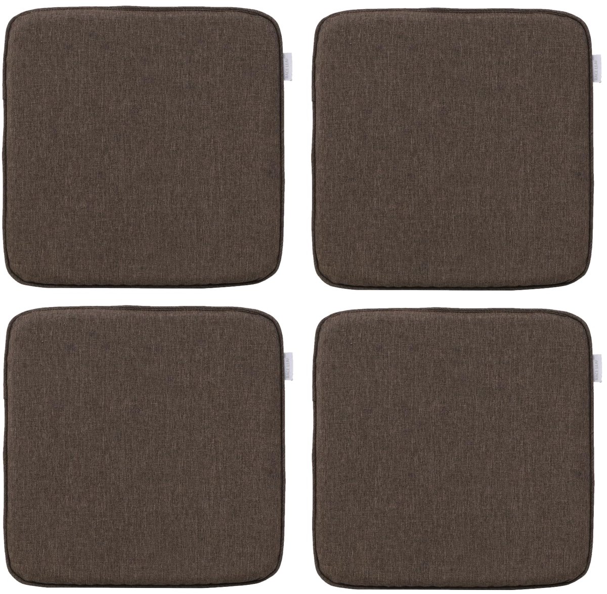 Ibenzoa Comfortabele Set van 4 Traagschuim Zitkussens met Waterafstotende en Antislip Eigenschappen Bruin
