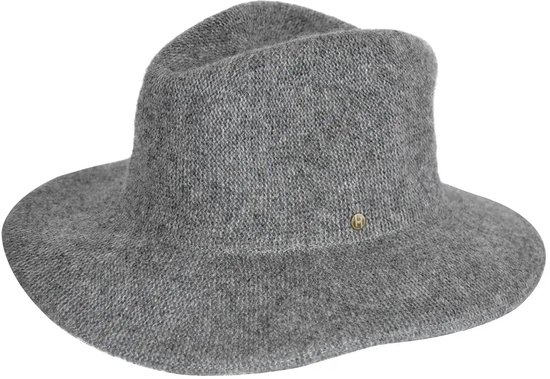 Chapeau Classique Fedora Highland Femme Hiver Laine d'Agneau House of Ord - Taille : M/L : 58cm Couleur : Rouge-Marron