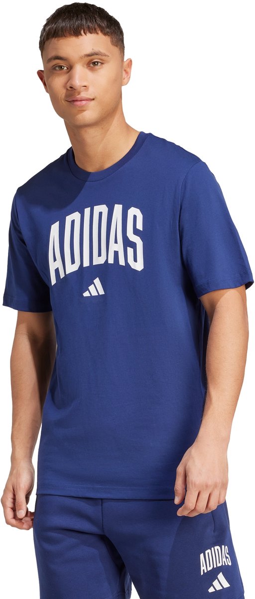 adidas Sportswear Collegiate Lineage Graphic T-shirt Heren Blauw