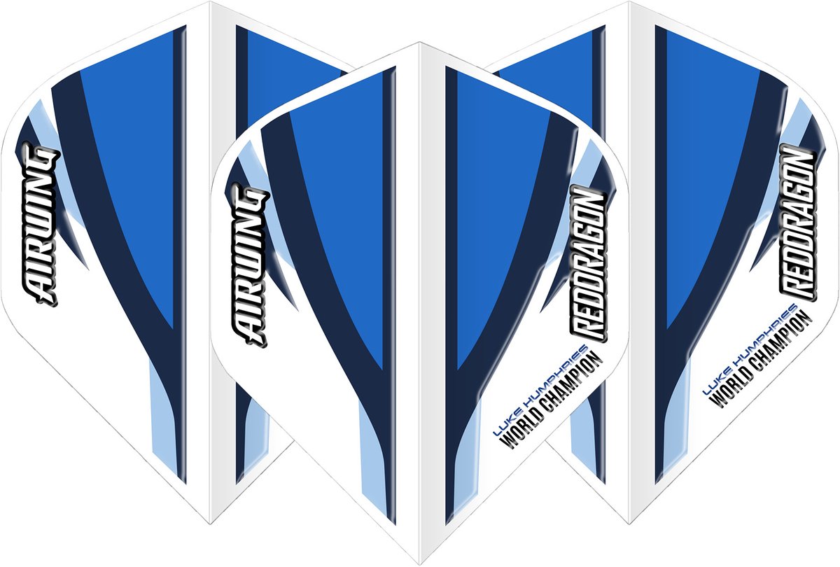Red Dragon Airwing Luke Humphries World Champion White Blue - Dart Flights