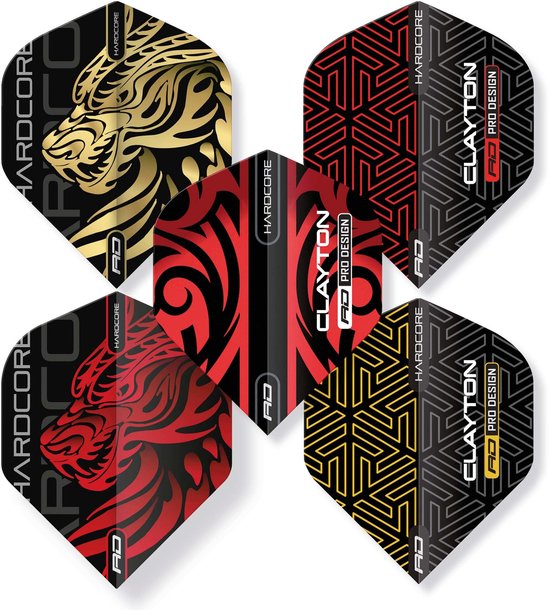 RED DRAGON - Jonny Clayton 1 Vlucht Collectie - 1 sets per pakket van elke vlucht (15 dartvluchten in totaal) van Red Dragon — afbeelding 4