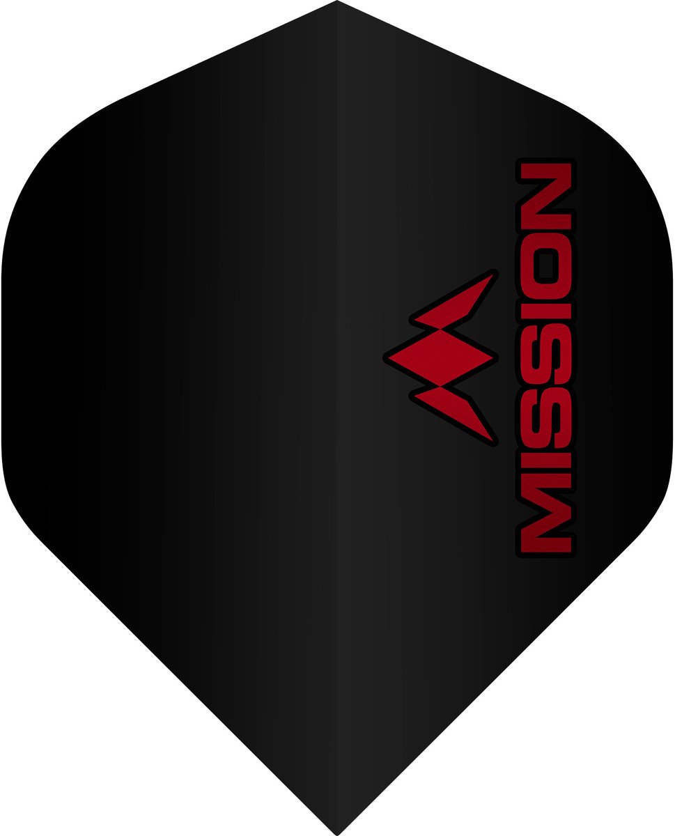 Mission Logo Std NO2 Black & Red - Dart Flights