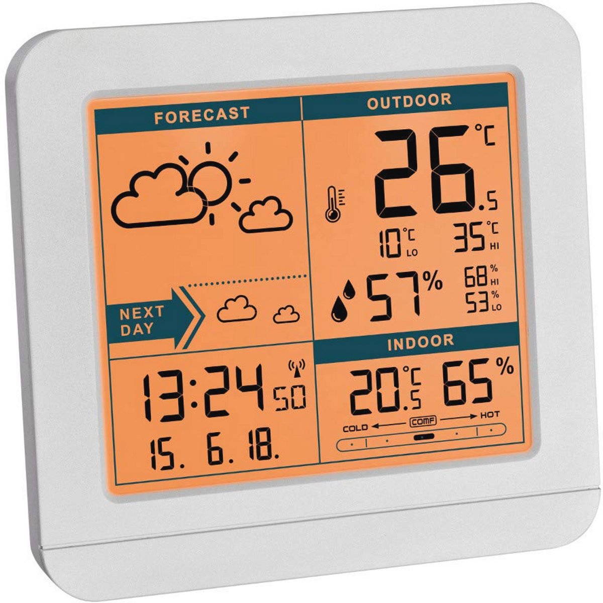 Draadloos Weerstation met Buitensensor, Weersvoorspelling en Radioklok - Perfect Voor Thuisgebruik