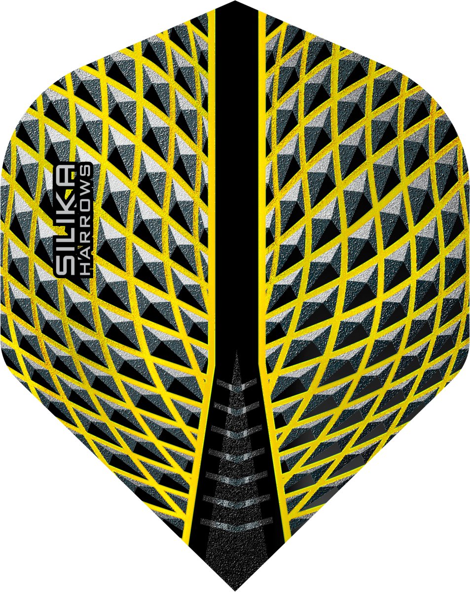 Harrows Silika NO2 Yellow Tough Crystalline Coated - Dart Flights