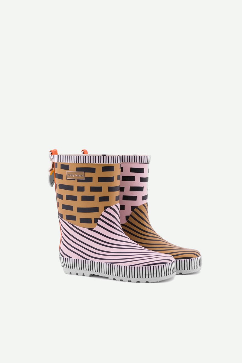 Sticky Lemon - regenlaarzen - speciale editie - panache goud + mendl's roze + koninklijk oranje